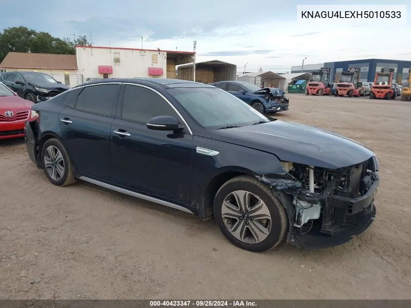 KNAGU4LEXH5010533 2017 Kia Optima Hybrid Ex