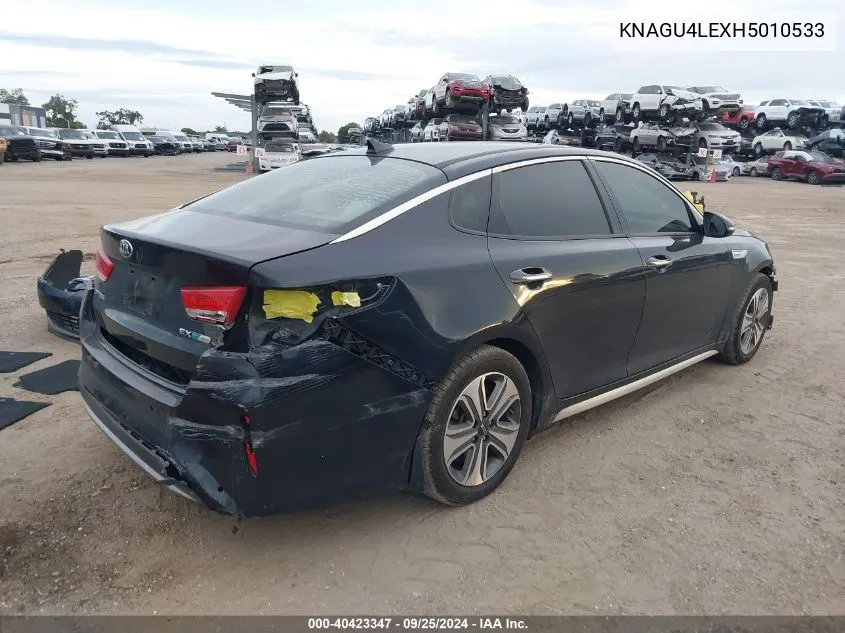 KNAGU4LEXH5010533 2017 Kia Optima Hybrid Ex