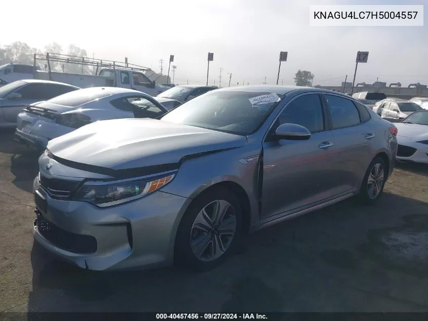 2017 Kia Optima Hybrid Ex VIN: KNAGU4LC7H5004557 Lot: 40457456