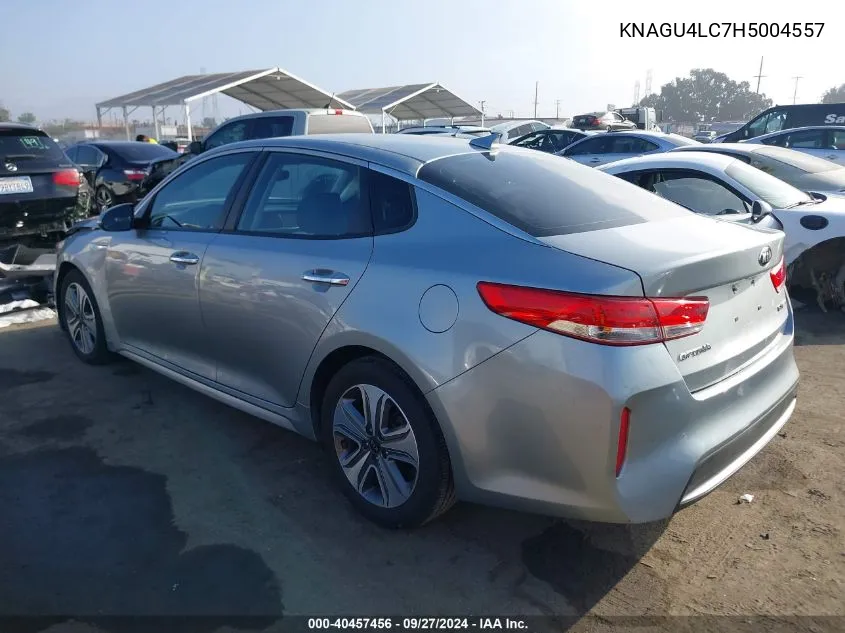 2017 Kia Optima Hybrid Ex VIN: KNAGU4LC7H5004557 Lot: 40457456