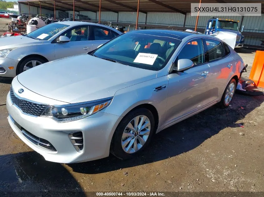 2017 Kia Optima Ex VIN: 5XXGU4L31HG131075 Lot: 40500744