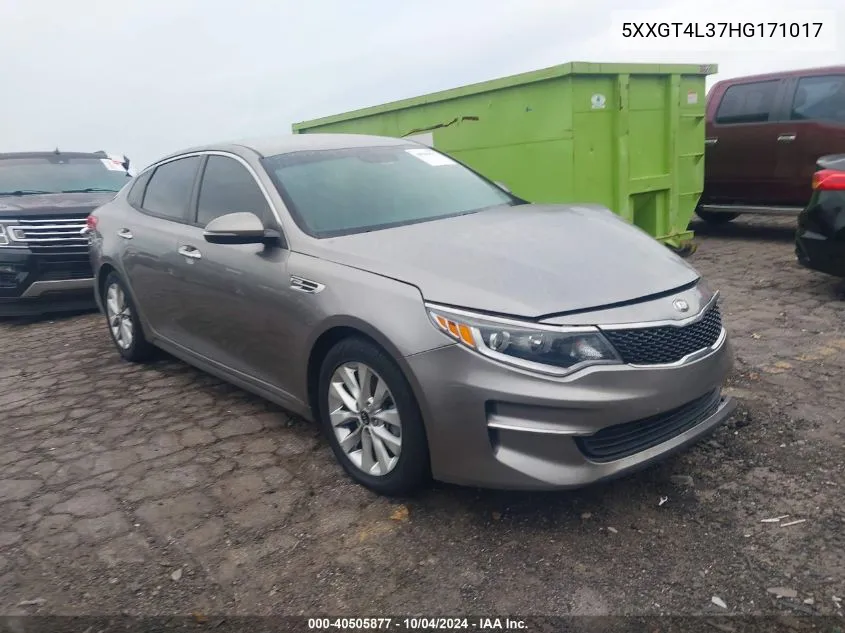 2017 Kia Optima Lx VIN: 5XXGT4L37HG171017 Lot: 40505877