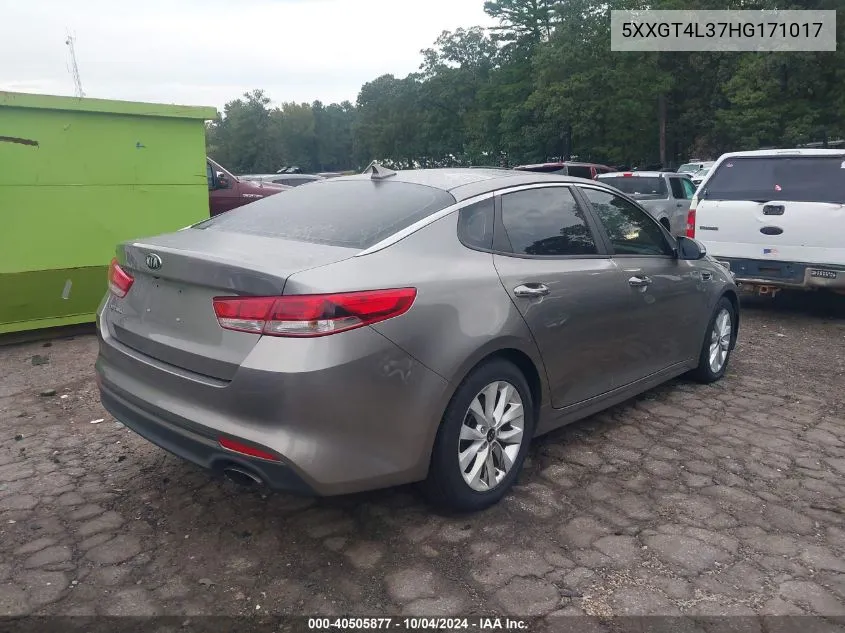 2017 Kia Optima Lx VIN: 5XXGT4L37HG171017 Lot: 40505877