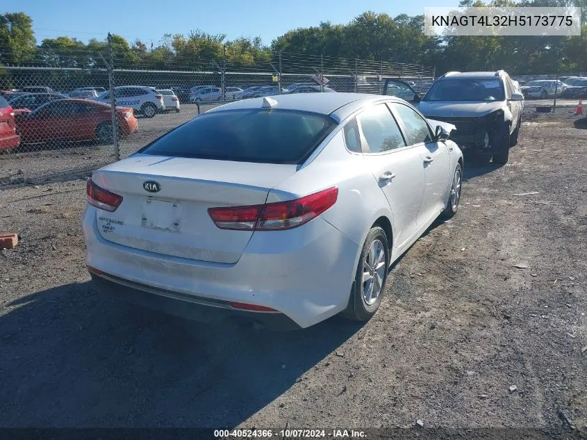 2017 Kia Optima Lx VIN: KNAGT4L32H5173775 Lot: 40524366