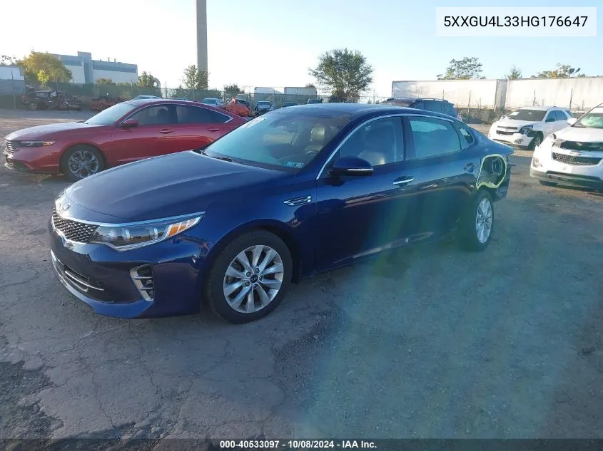 5XXGU4L33HG176647 2017 Kia Optima Ex