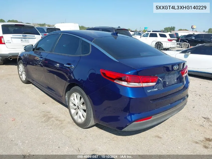 2017 Kia Optima Lx VIN: 5XXGT4L3XHG140229 Lot: 40541057