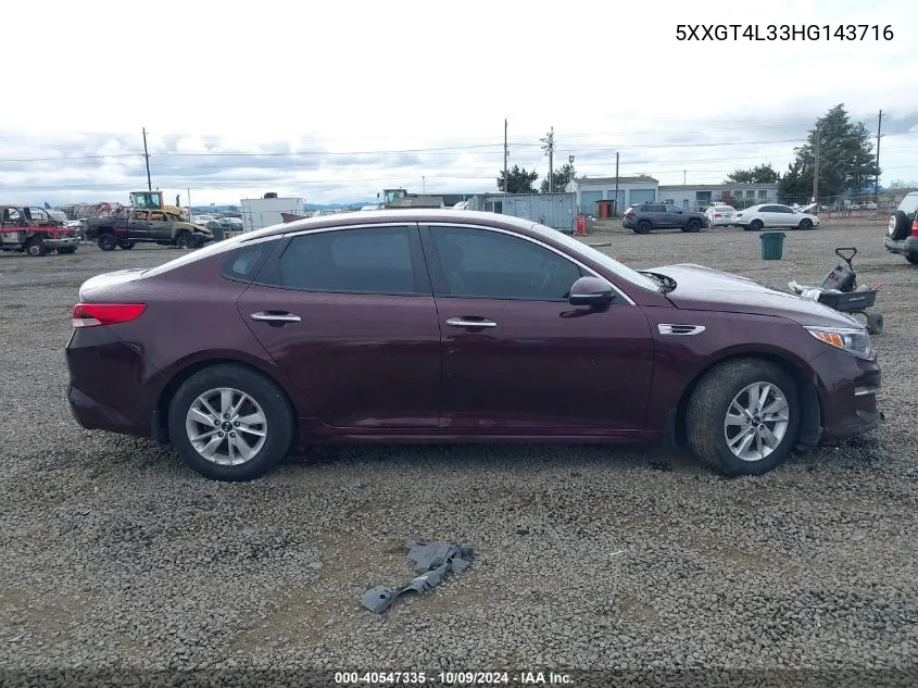 5XXGT4L33HG143716 2017 Kia Optima Lx