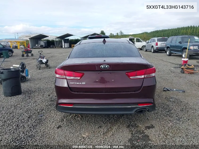 5XXGT4L33HG143716 2017 Kia Optima Lx