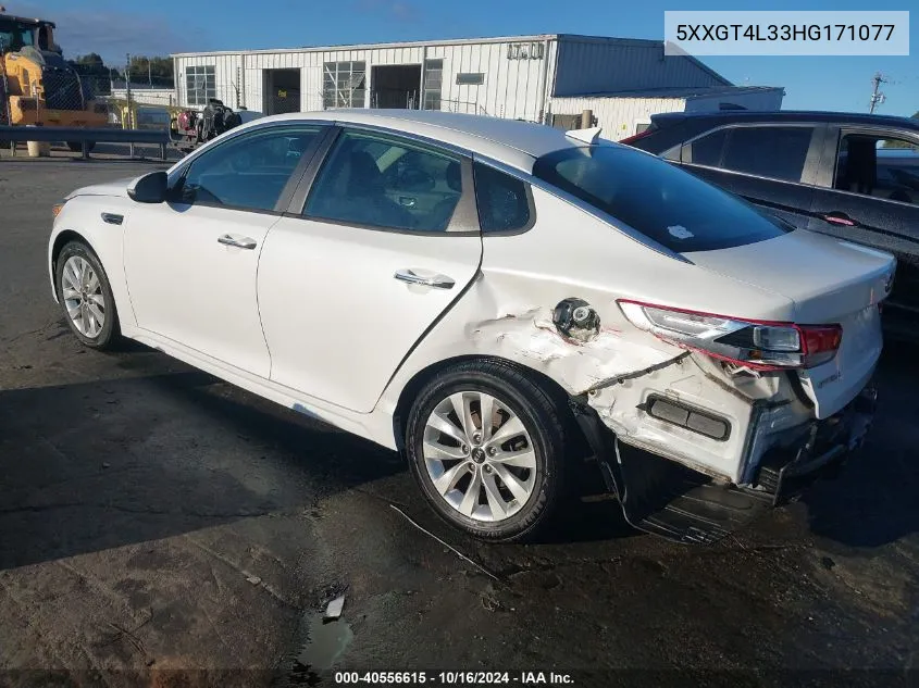 2017 Kia Optima Lx VIN: 5XXGT4L33HG171077 Lot: 40556615