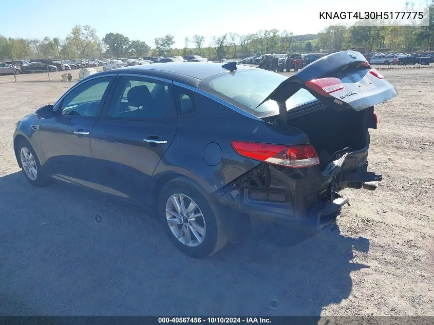 KNAGT4L30H5177775 2017 Kia Optima Lx