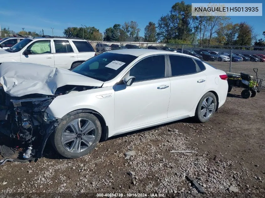 KNAGU4LE1H5013935 2017 Kia Optima Hybrid Ex