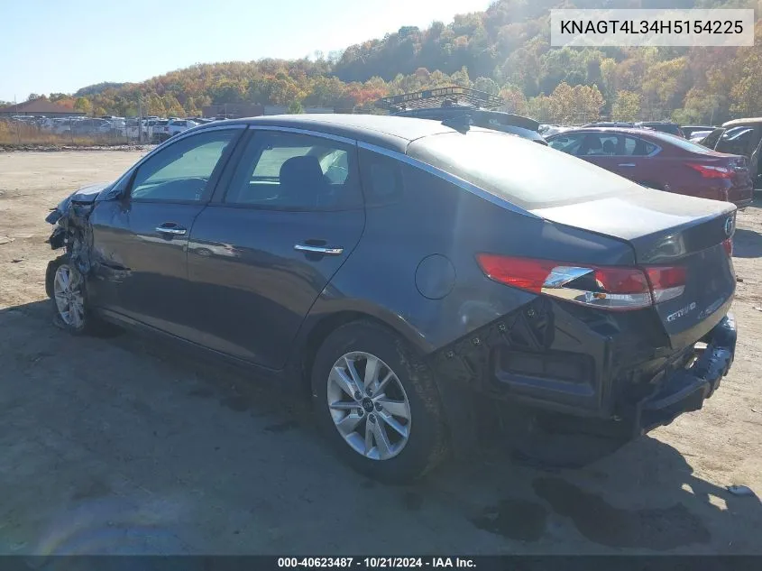 2017 Kia Optima Lx VIN: KNAGT4L34H5154225 Lot: 40623487