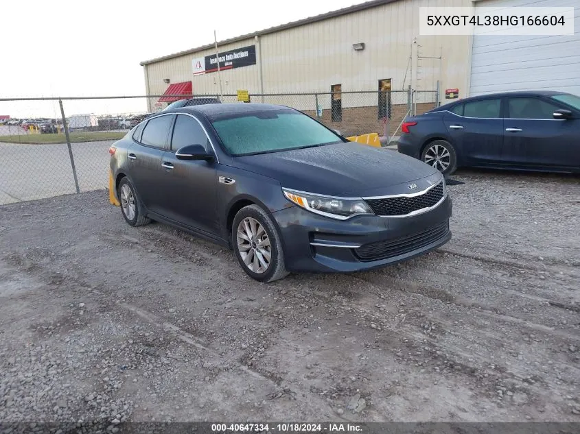 2017 Kia Optima Lx VIN: 5XXGT4L38HG166604 Lot: 40647334