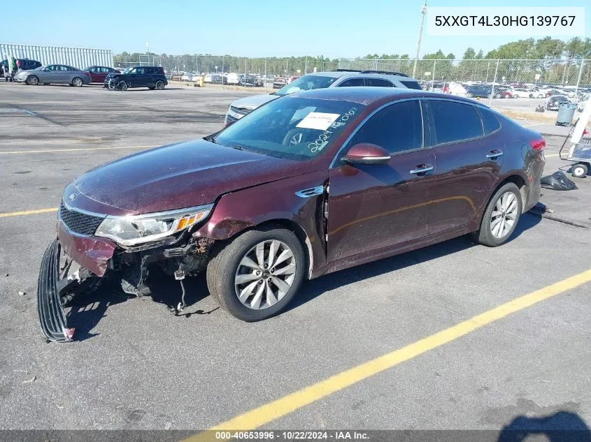 2017 Kia Optima Lx VIN: 5XXGT4L30HG139767 Lot: 40653996