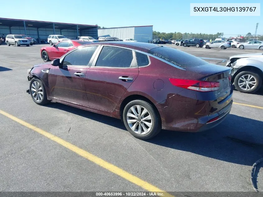 2017 Kia Optima Lx VIN: 5XXGT4L30HG139767 Lot: 40653996