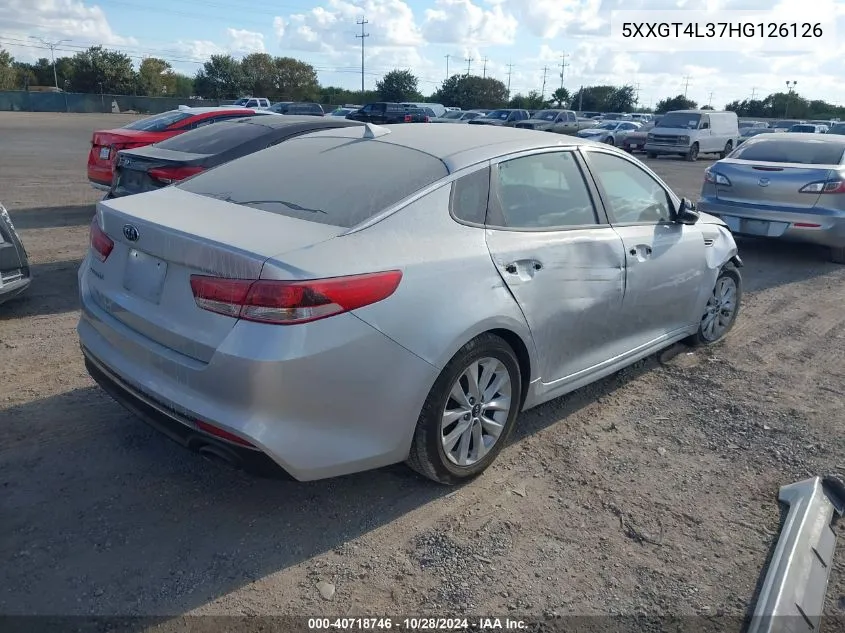 2017 Kia Optima Lx VIN: 5XXGT4L37HG126126 Lot: 40718746