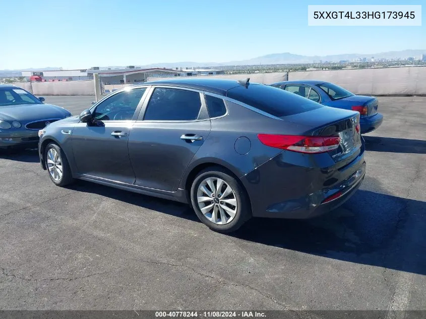 2017 Kia Optima Lx VIN: 5XXGT4L33HG173945 Lot: 40778244