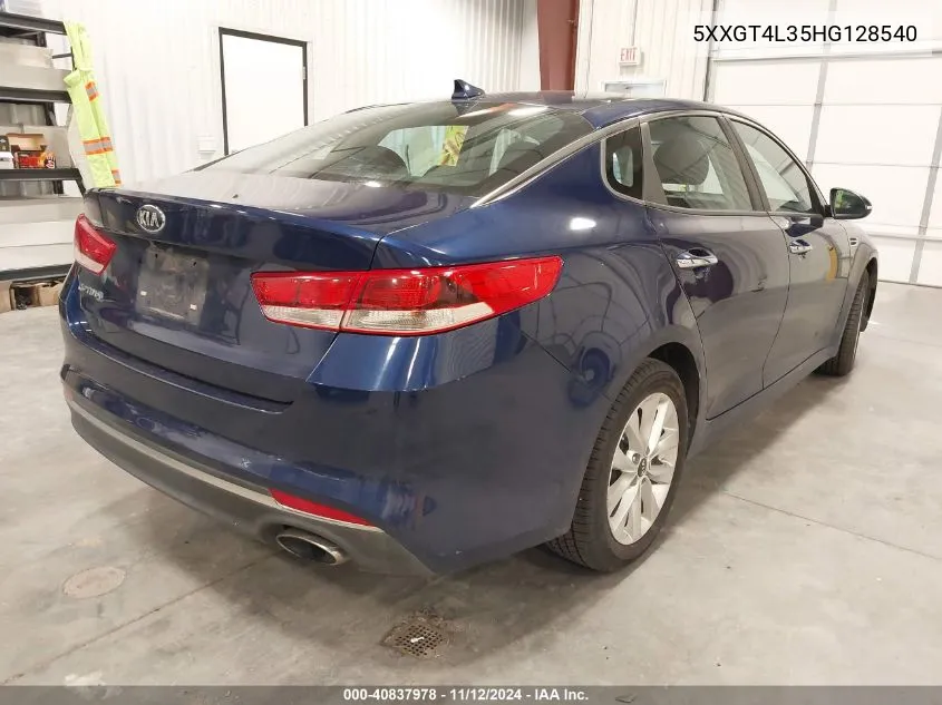 2017 Kia Optima Lx VIN: 5XXGT4L35HG128540 Lot: 40837978