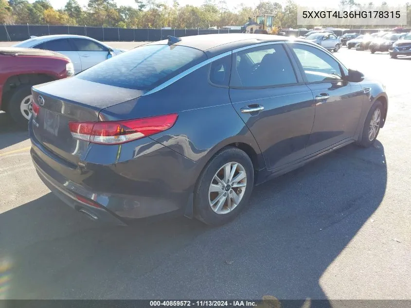 5XXGT4L36HG178315 2017 Kia Optima Lx