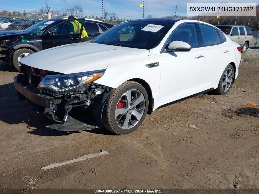 2017 Kia Optima Sx Turbo VIN: 5XXGW4L24HG171782 Lot: 40886267