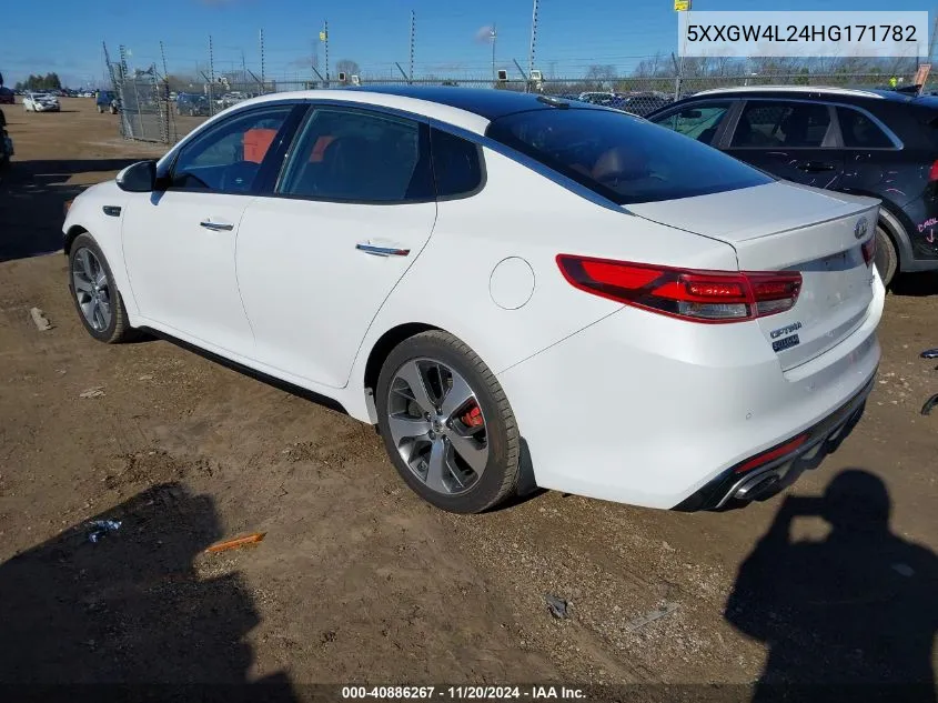 2017 Kia Optima Sx Turbo VIN: 5XXGW4L24HG171782 Lot: 40886267