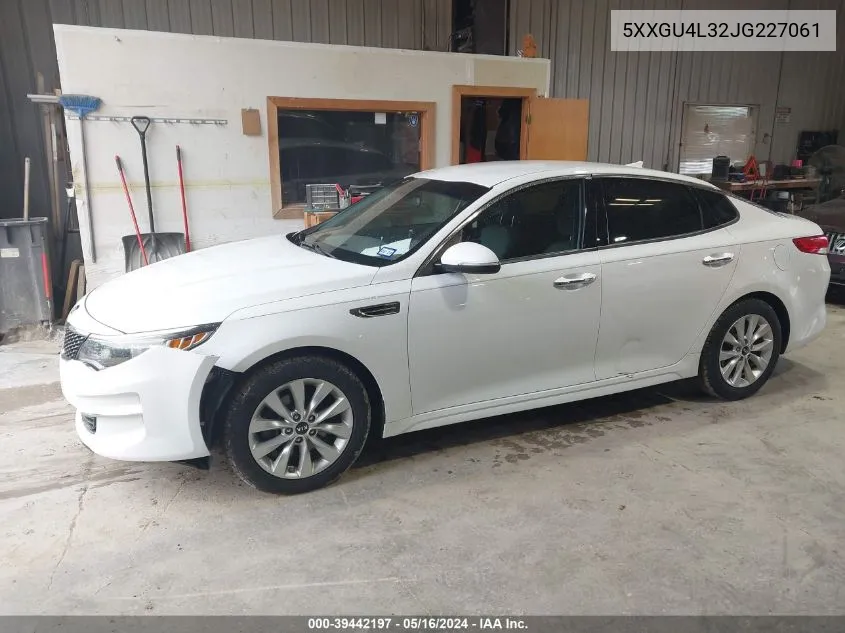 5XXGU4L32JG227061 2018 Kia Optima Ex