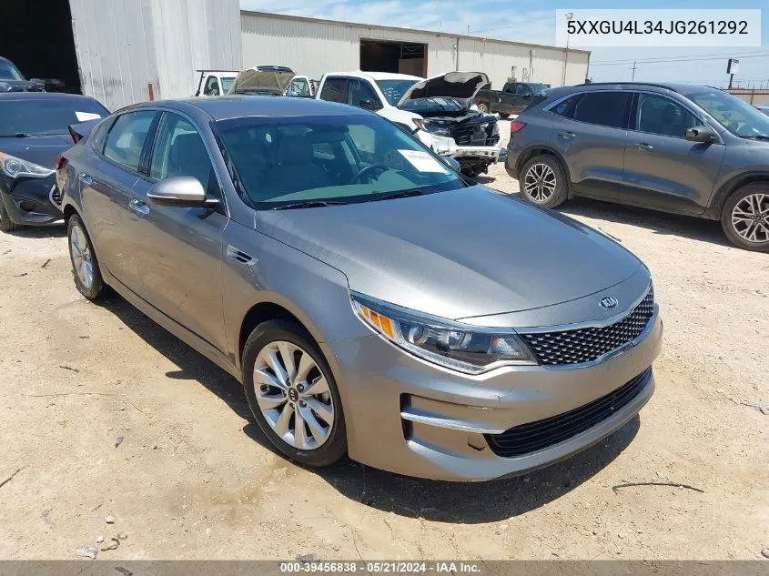 2018 Kia Optima Ex VIN: 5XXGU4L34JG261292 Lot: 39456838