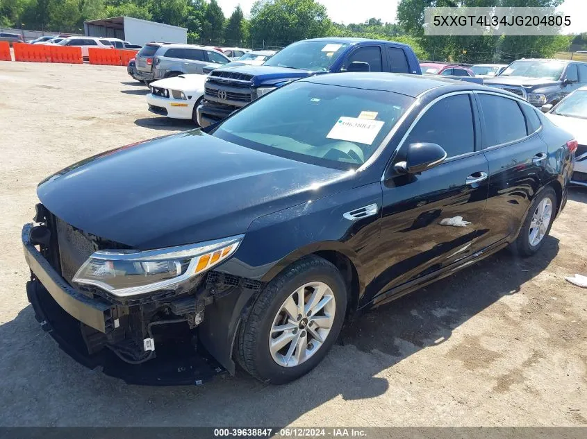 2018 Kia Optima Lx VIN: 5XXGT4L34JG204805 Lot: 39638847