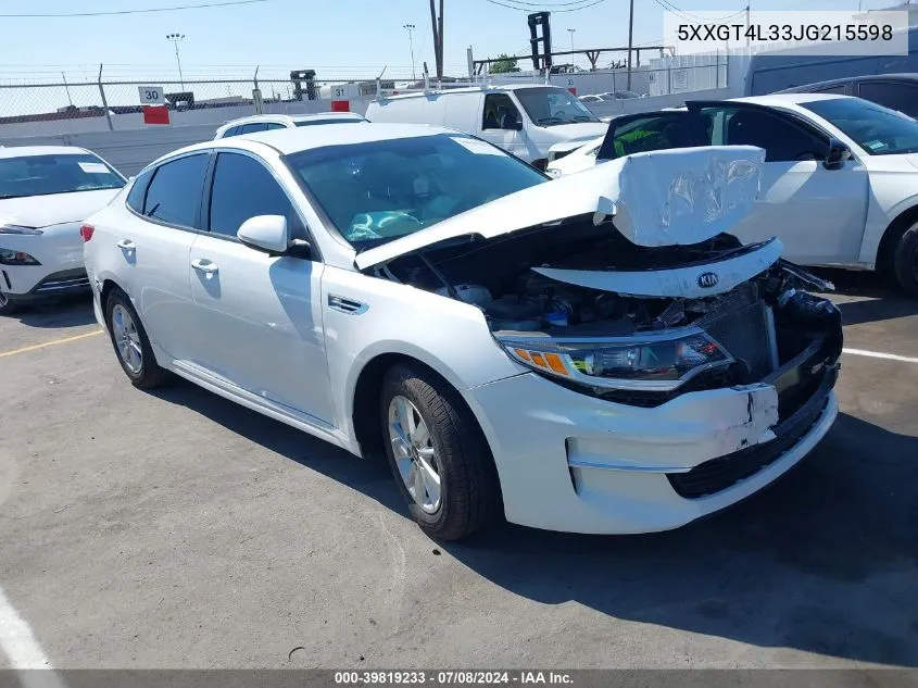 2018 Kia Optima Lx VIN: 5XXGT4L33JG215598 Lot: 39819233