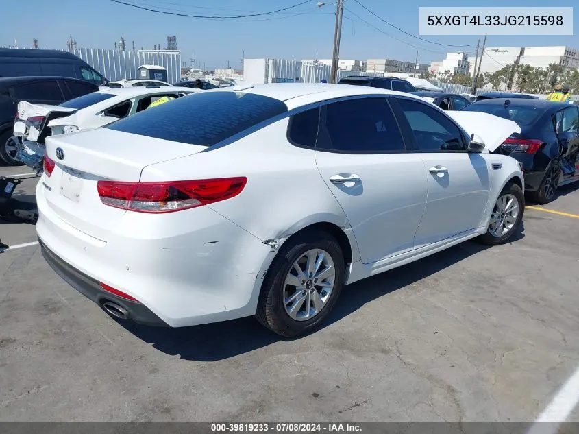 5XXGT4L33JG215598 2018 Kia Optima Lx