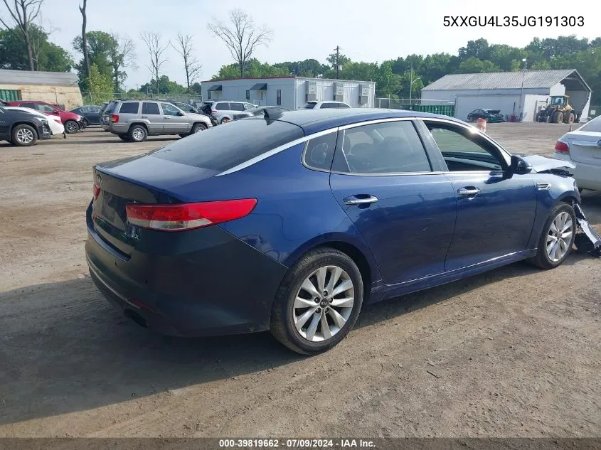 2018 Kia Optima Ex VIN: 5XXGU4L35JG191303 Lot: 39819662