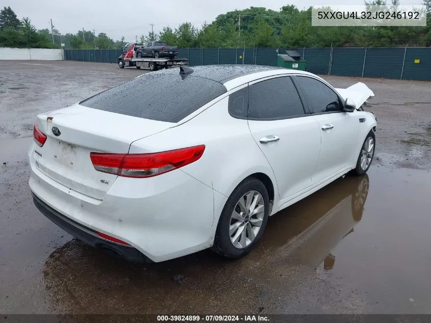 5XXGU4L32JG246192 2018 Kia Optima Ex