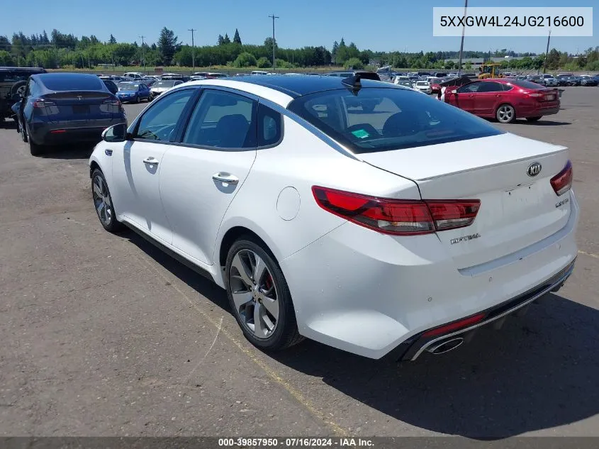 2018 Kia Optima Sx Turbo VIN: 5XXGW4L24JG216600 Lot: 39857950