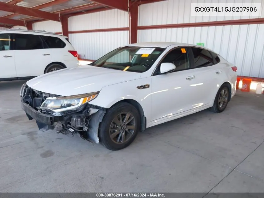 2018 Kia Optima Lx Turbo VIN: 5XXGT4L15JG207906 Lot: 39876291