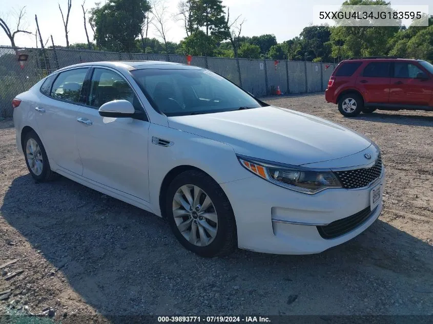 5XXGU4L34JG183595 2018 Kia Optima Ex