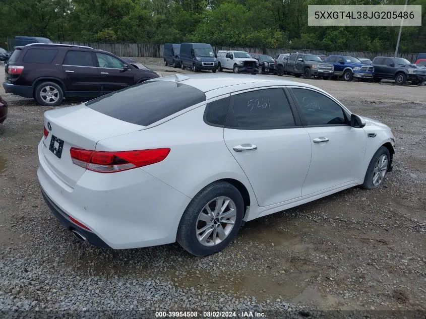 5XXGT4L38JG205486 2018 Kia Optima Lx