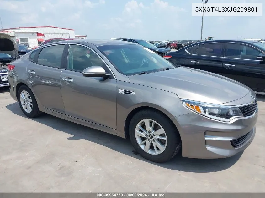 5XXGT4L3XJG209801 2018 Kia Optima Lx