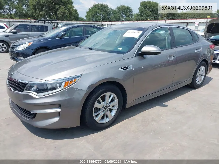 5XXGT4L3XJG209801 2018 Kia Optima Lx