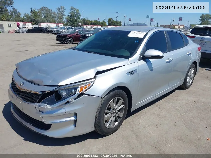 5XXGT4L37JG205155 2018 Kia Optima Lx