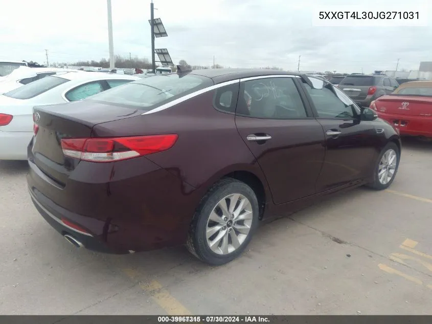 2018 Kia Optima Lx VIN: 5XXGT4L30JG271031 Lot: 39967315