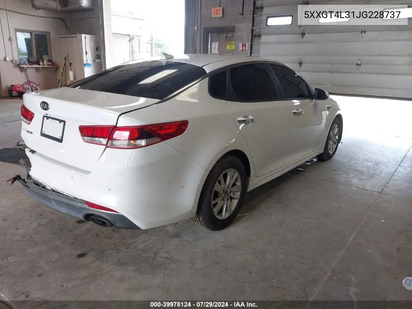 5XXGT4L31JG228737 2018 Kia Optima Lx