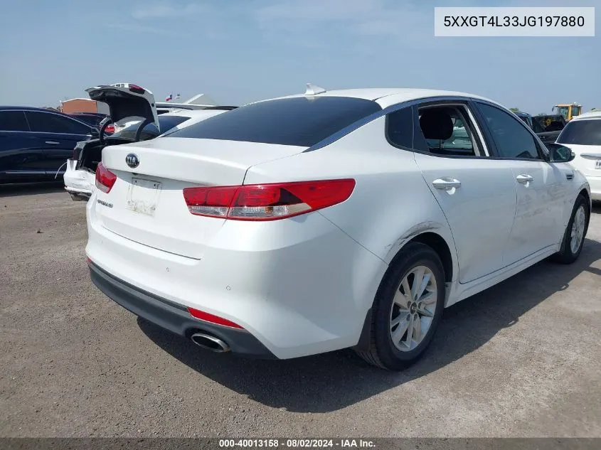 2018 Kia Optima Lx VIN: 5XXGT4L33JG197880 Lot: 40013158