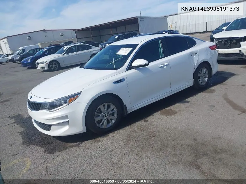 2018 Kia Optima Lx VIN: KNAGT4L39J5191373 Lot: 40016959