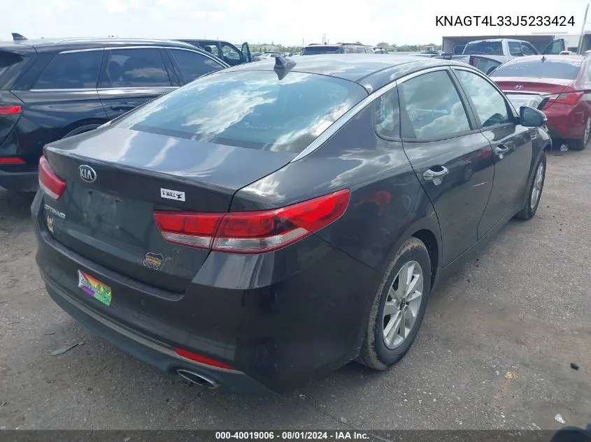 KNAGT4L33J5233424 2018 Kia Optima Lx