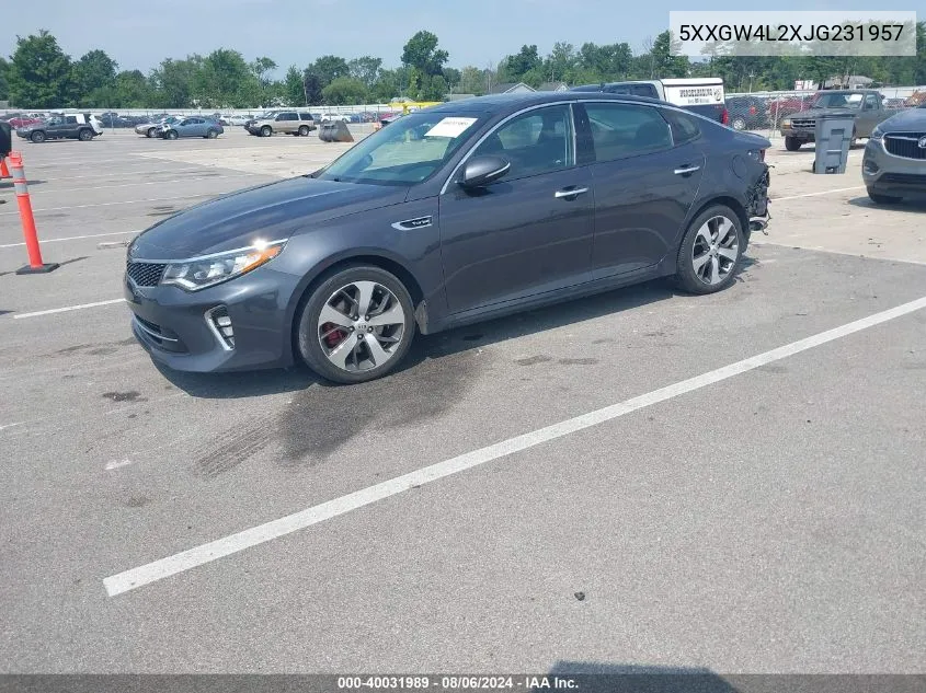 2018 Kia Optima Sx Turbo VIN: 5XXGW4L2XJG231957 Lot: 40031989