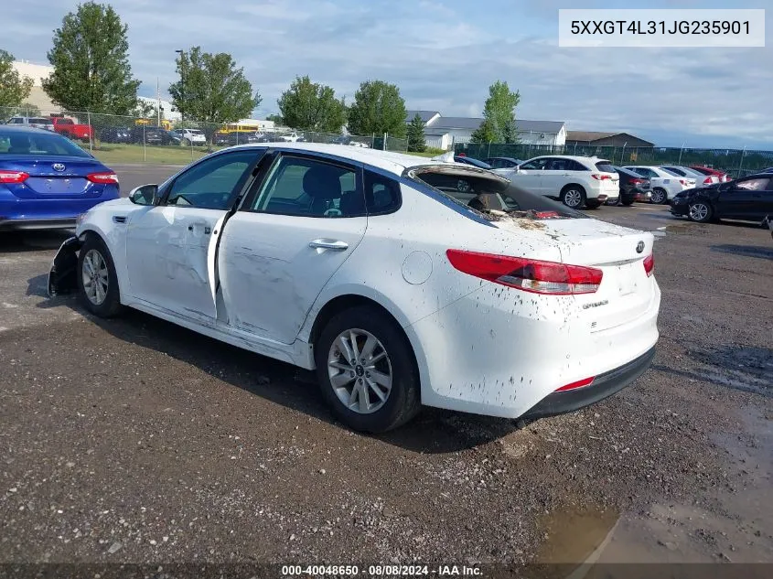 2018 Kia Optima Lx VIN: 5XXGT4L31JG235901 Lot: 40048650