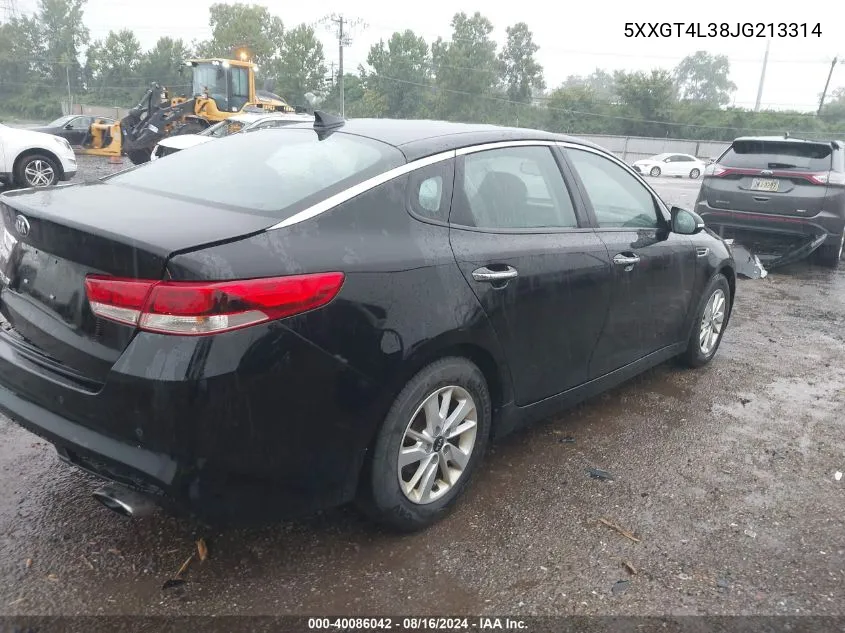 5XXGT4L38JG213314 2018 Kia Optima Lx