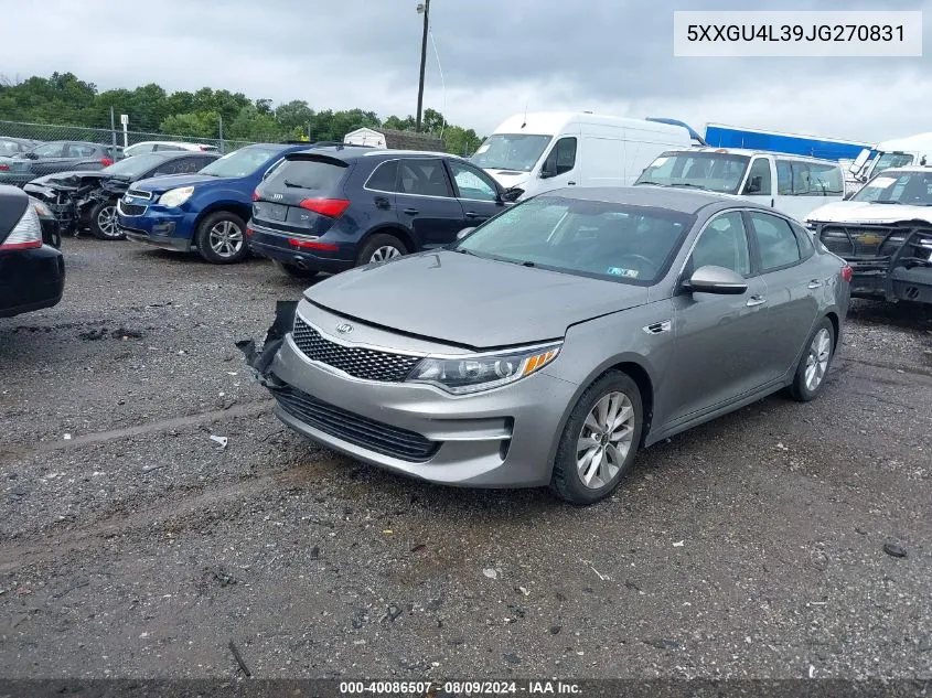 5XXGU4L39JG270831 2018 Kia Optima Ex