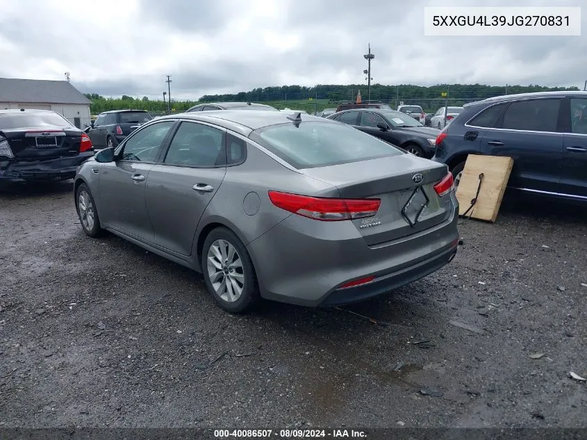 5XXGU4L39JG270831 2018 Kia Optima Ex