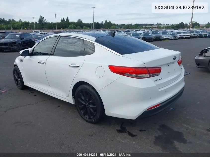 5XXGU4L38JG239182 2018 Kia Optima Ex